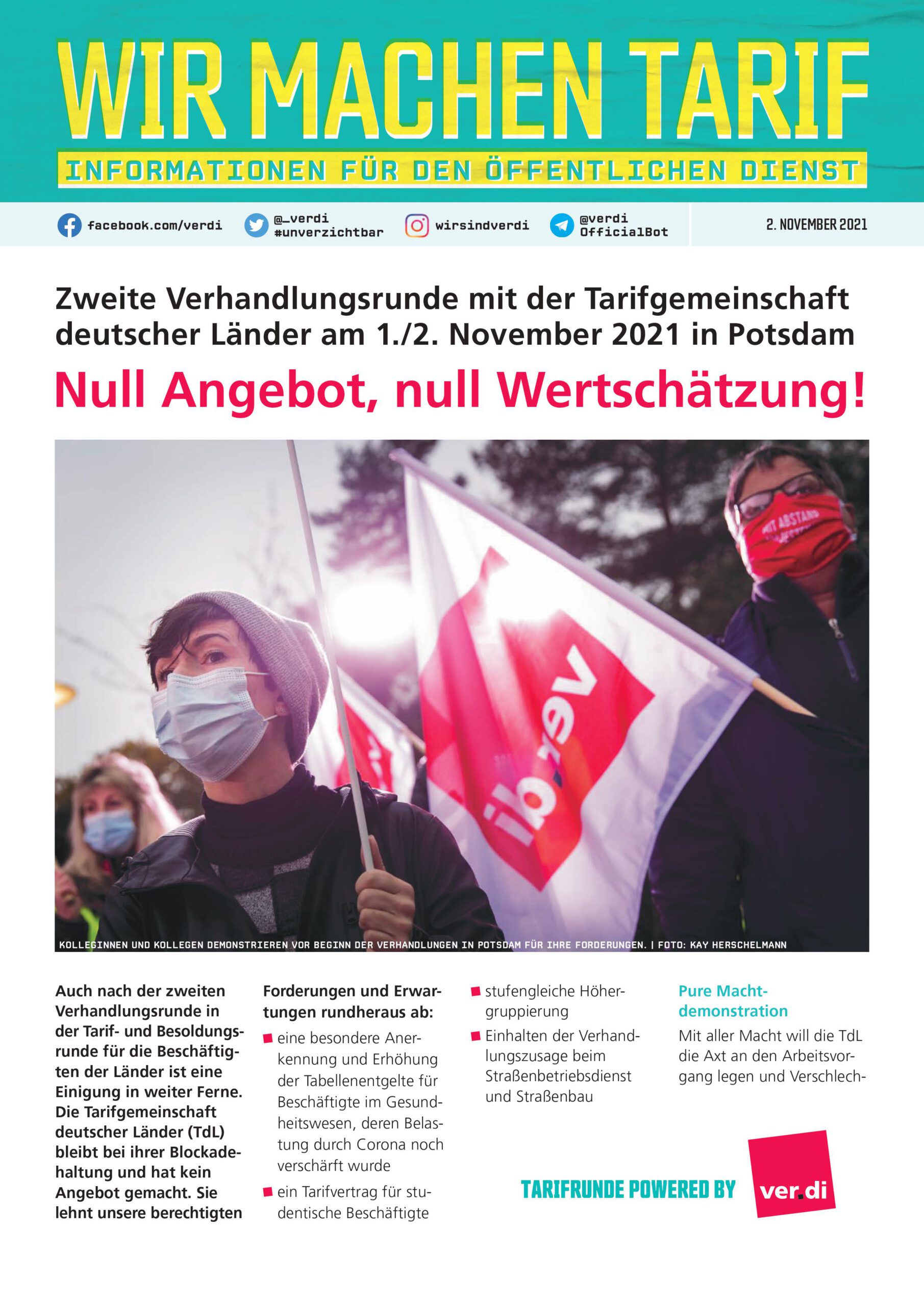 Kundgebungen, Demo Und Warnstreiks Im öffentlichen Dienst Am Dienstag ...